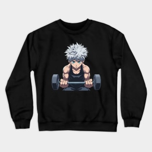 killua at gym Crewneck Sweatshirt